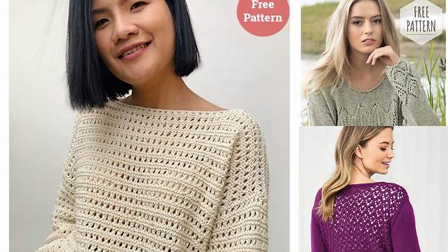 75+ Free Knitting Pattern Lace Sweater