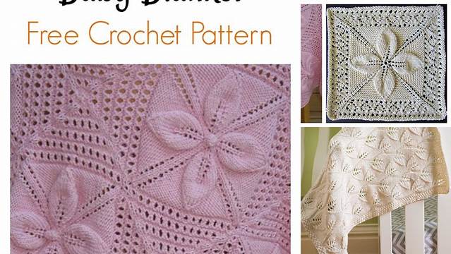 49+ Free Knitting Pattern Leaf Square Baby Blanket Straight Needles