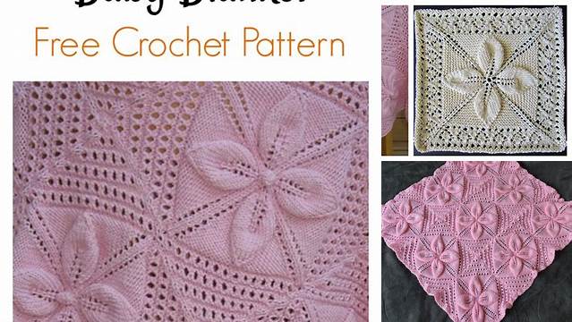 67+ Free Knitting Pattern Leaf Square Baby Blanket