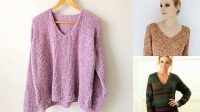 69+ Free Knitting Pattern V Neck Sweater