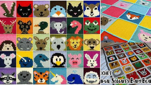 11+ Free Knitting Patterns Animal Squares