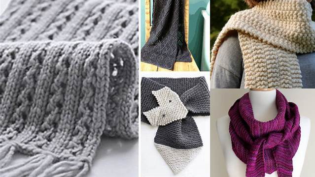 56+ Free Knitting Patterns For A Scarf