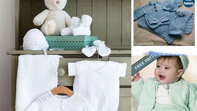 65+ Free Knitting Patterns For Baby Layette Sets