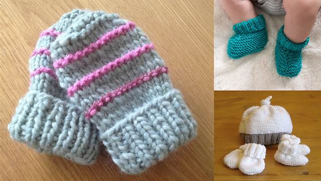 90+ Free Knitting Patterns For Baby Mittens And Booties Straight