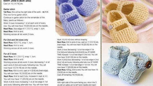 46+ Free Knitting Patterns For Baby Shoes And Runners