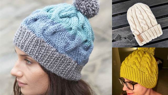 20+ Free Knitting Patterns For Cable Hats On Straight Needles