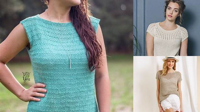 63+ Free Knitting Patterns For Cotton Summer Tops