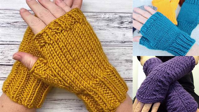 8+ Free Knitting Patterns For Fingerless Gloves On Straight Needles