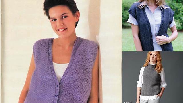 34+ Free Knitting Patterns For Ladies Sleeveless Vests Uk