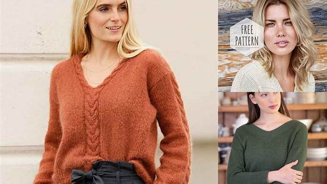 53+ Free Knitting Patterns For Ladies V Neck Sweaters