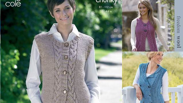 59+ Free Knitting Patterns For Ladies Waistcoats For Beginners