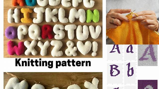 56+ Free Knitting Patterns For Letters And Numbers Straight Needles