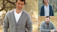 25+ Free Knitting Patterns For Men's Cardigans Straight Needles