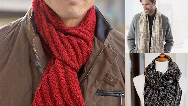 94+ Free Knitting Patterns For Men's Scarves