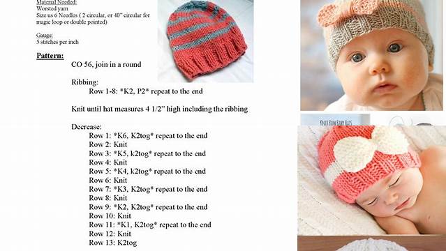 98+ Free Knitting Patterns For Newborn Hats