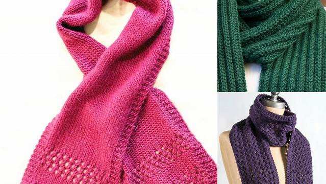 4+ Free Knitting Patterns For Scarves