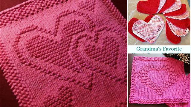 48+ Free Knitting Patterns For Valentine Dishcloths