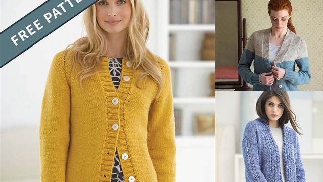 8+ Free Knitting Patterns For Women Cardigans