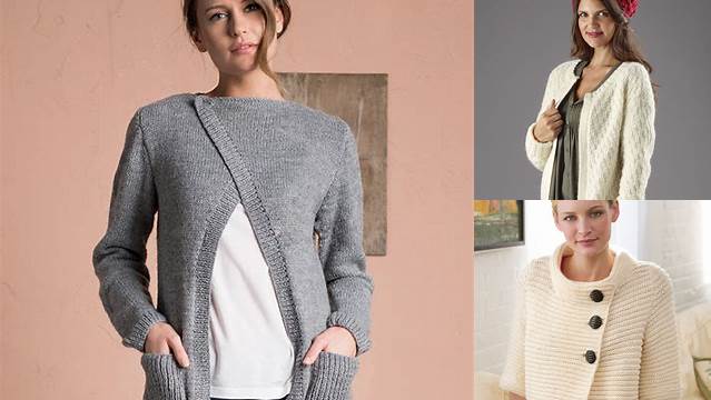 13+ Free Knitting Patterns For Women's Cardigan Sweaters