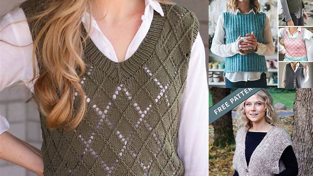 67+ Free Knitting Patterns For Women's Sweater Vests