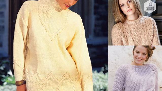 45+ Free Knitting Patterns For Women's Sweaters Pdf