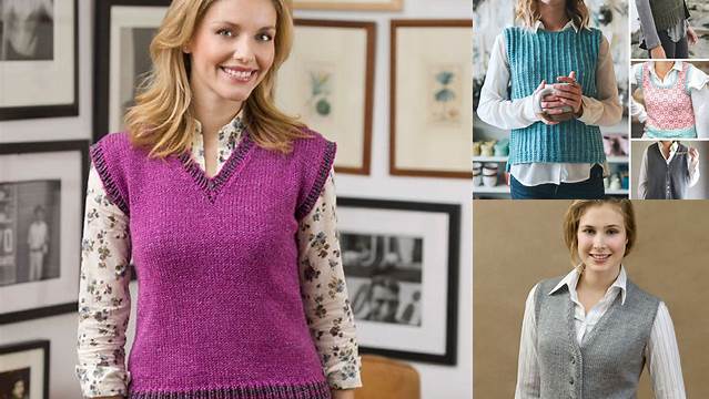 90+ Free Knitting Patterns For Women's Vests Easy