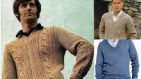 58+ Free Knitting Patterns Men's V-neck Jumper