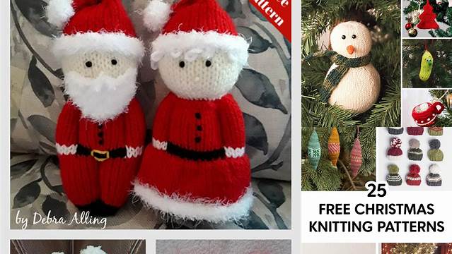 90+ Free Knitting Patterns Of Christmas Decorations