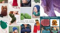 21+ Free Knitting Patterns One Skein