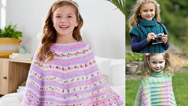 7+ Free Knitting Patterns Poncho Child