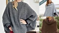 6+ Free Knitting Patterns Poncho With Sleeves