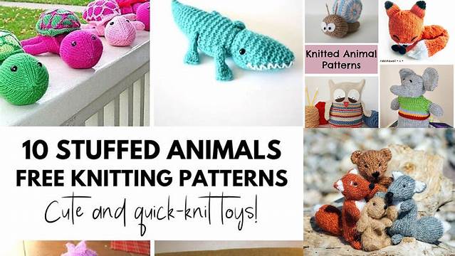 20+ Free Knitting Patterns Stuffed Animals