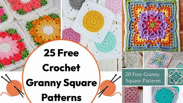 63+ Free Printable Granny Square Patterns Pdf