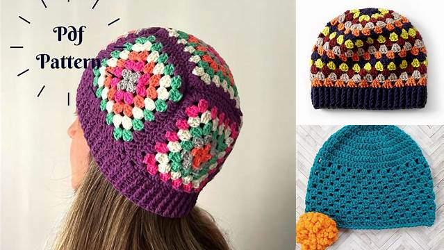 16+ Granny Square Beanie Pattern Free