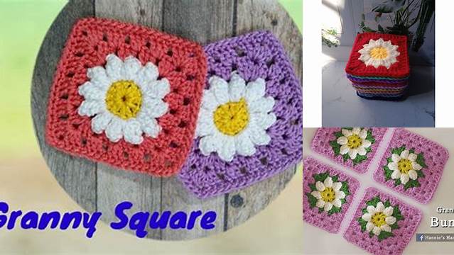 76+ Granny Square Bunga Daisy