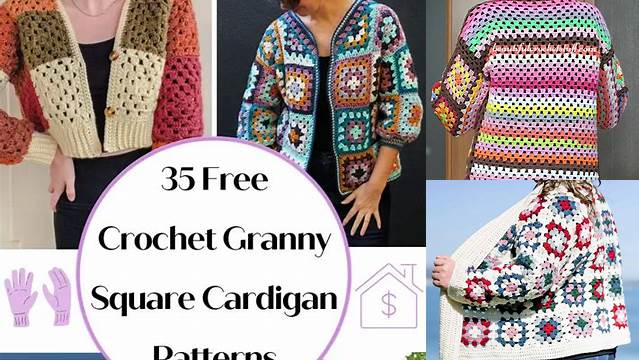 43+ Granny Square Cardigan Pattern Layout