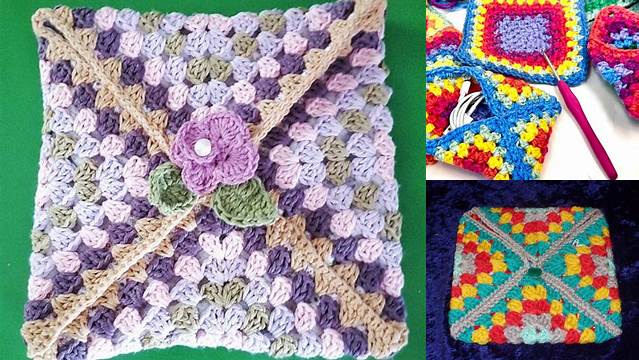 95+ Granny Square Crochet Envelope