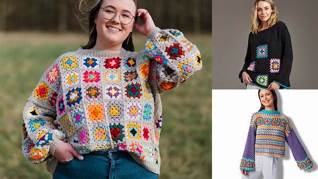 35+ Granny Square Pattern Jumper