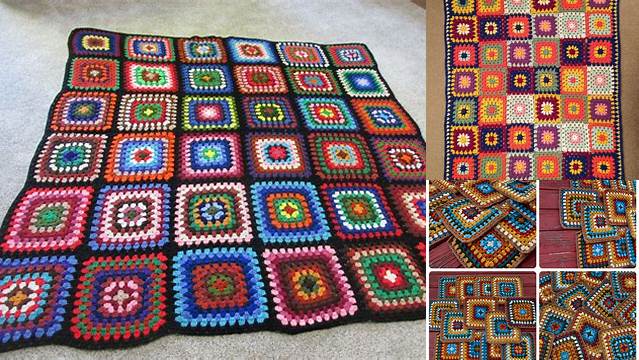 60+ Granny Square Pattern Multi Color