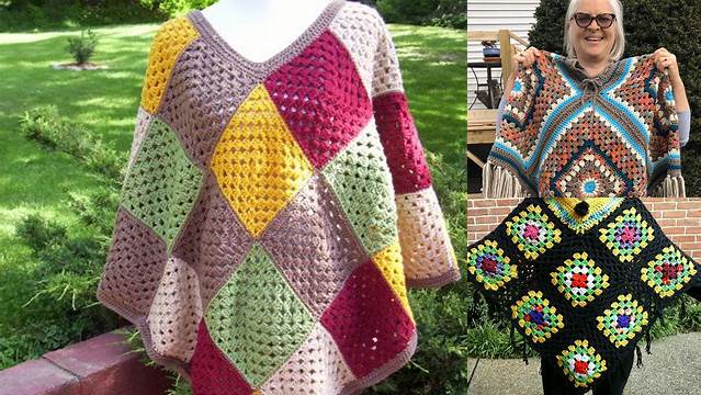 79+ Granny Square Pattern Poncho