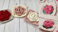 3+ Granny Square Pattern Rose