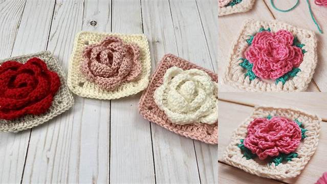 3+ Granny Square Pattern Rose