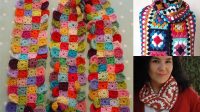 90+ Granny Square Pattern Scarf