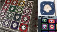 17+ Granny Square Pattern Skull