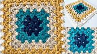 3+ Granny Square Pattern Template