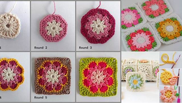 80+ Granny Square Pattern With Flower Center