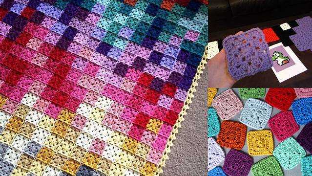 86+ Granny Square Pixel Blanket Pattern