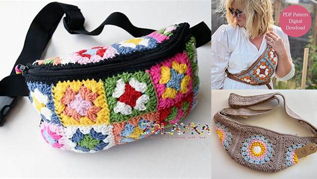 54+ Granny Square Waist Bag