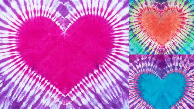 18+ Heart Shape Tie Dye Pattern