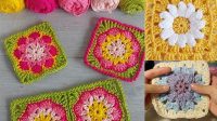 57+ How To Make A Granny Square With A Flower In The Middle